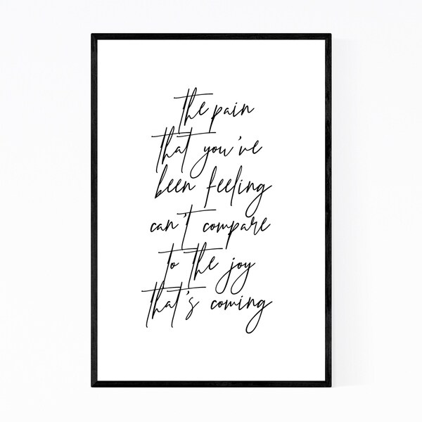 Noir Gallery Motivational Minimal Typography Framed Art Print