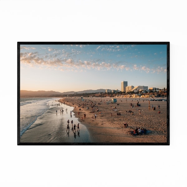 Noir Gallery Santa Monica California Beach Photo Framed Art Print