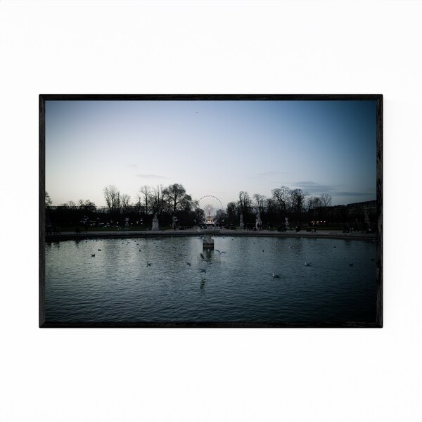 Noir Gallery Paris France Fountain Urban Photo Framed Art Print