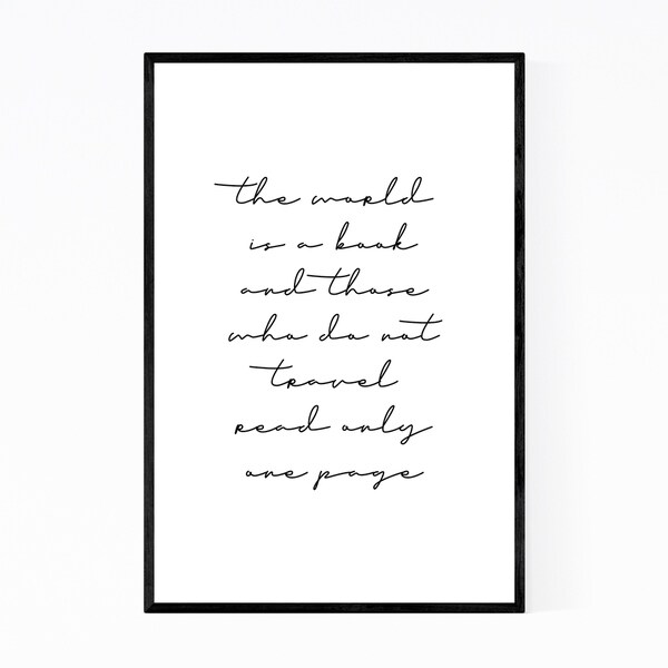 Noir Gallery Motivational Minimal Typography Framed Art Print