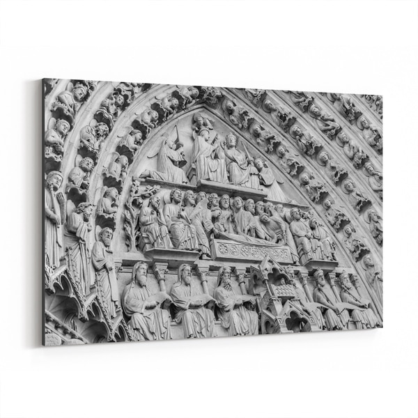 Noir Gallery Paris France Architecture Notre Dame Canvas Wall Art Print