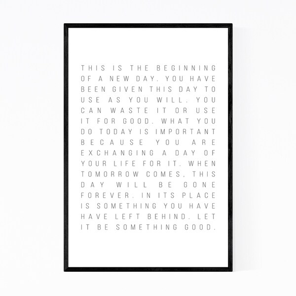 Noir Gallery Motivational Minimal Typography Framed Art Print