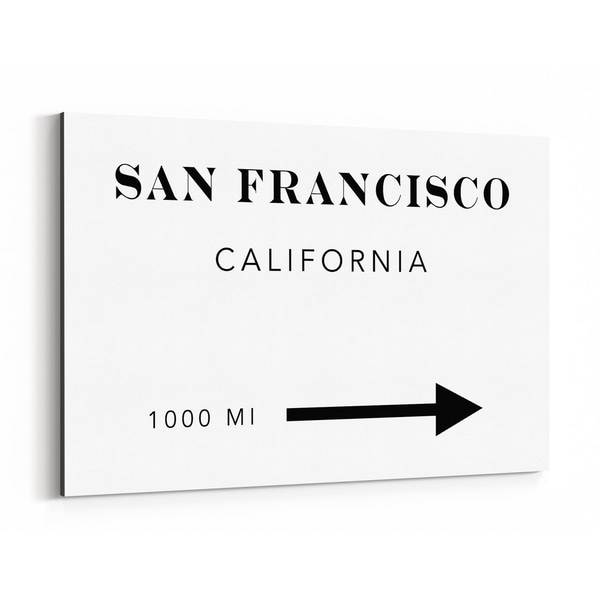 Noir Gallery San Francisco California Typography Canvas Wall Art Print