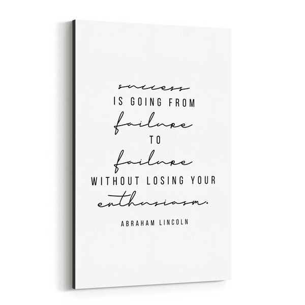 Noir Gallery Abraham Lincoln Quote Typography Canvas Wall Art Print
