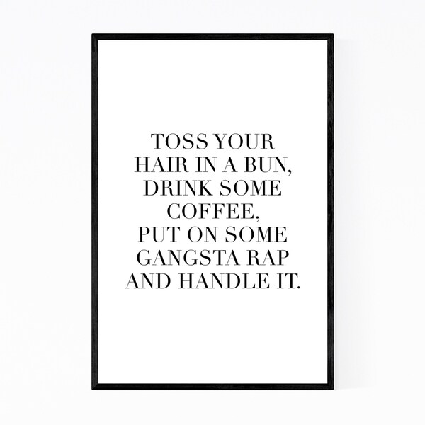 Noir Gallery Motivational Minimal Typography Framed Art Print