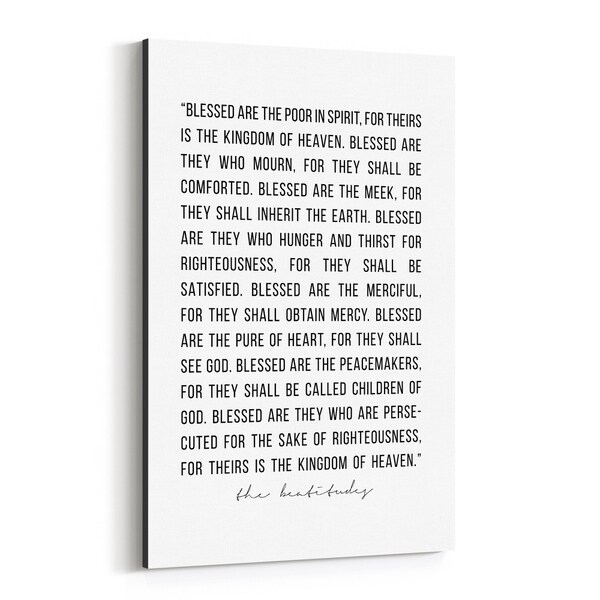 Noir Gallery Christian Religion Typography Canvas Wall Art Print