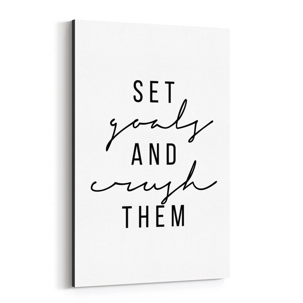 Noir Gallery Motivational Minimal Typography Canvas Wall Art Print