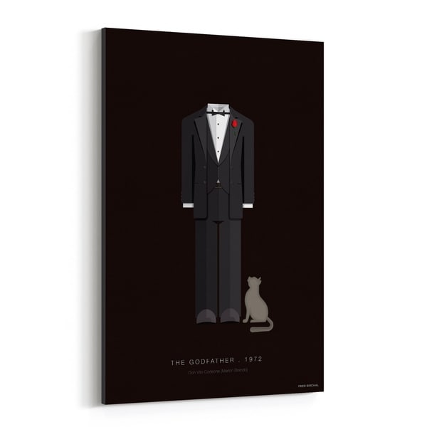Noir Gallery The Godfather Illustration Canvas Wall Art Print