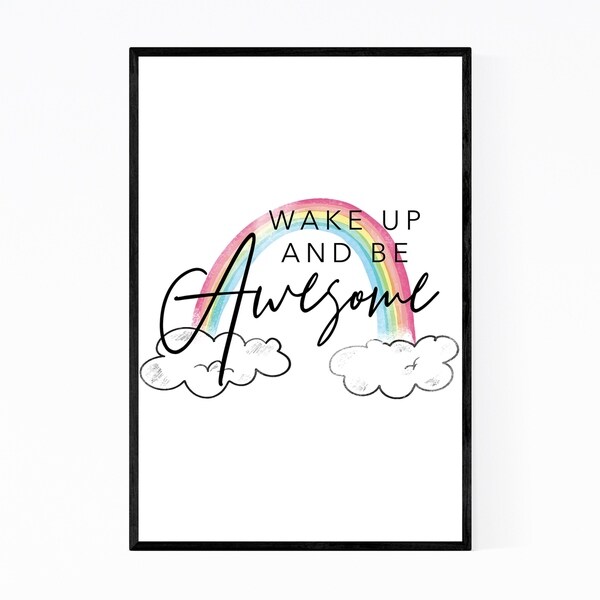 Noir Gallery Motivational Minimal Typography Framed Art Print