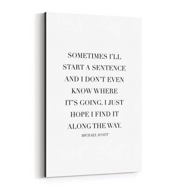 Noir Gallery The Office TV Humor Quote Typography Canvas Wall Art Print
