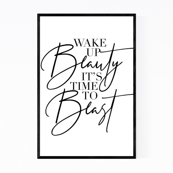 Noir Gallery Motivational Minimal Typography Framed Art Print