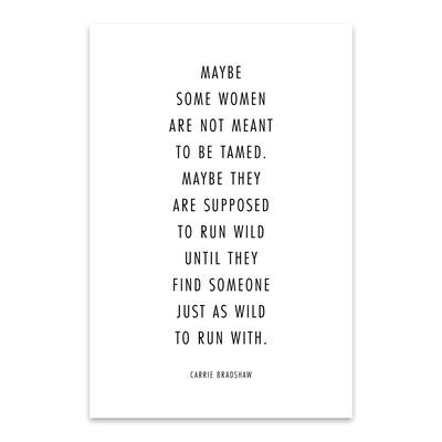 Noir Gallery Sex and the City Quote Typography Metal Wall Art Print