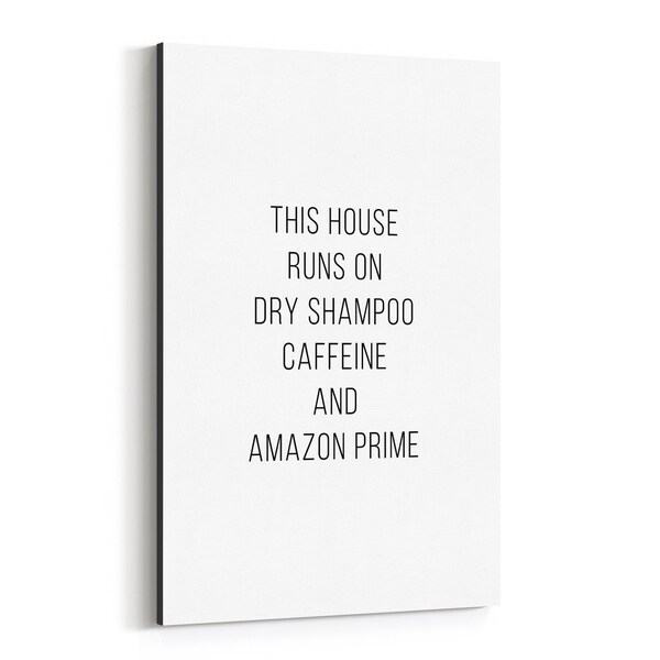 Noir Gallery Humor Minimal Typography Canvas Wall Art Print