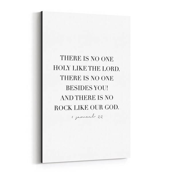 Noir Gallery 1 Samuel 2:2 Bible Typography Canvas Wall Art Print
