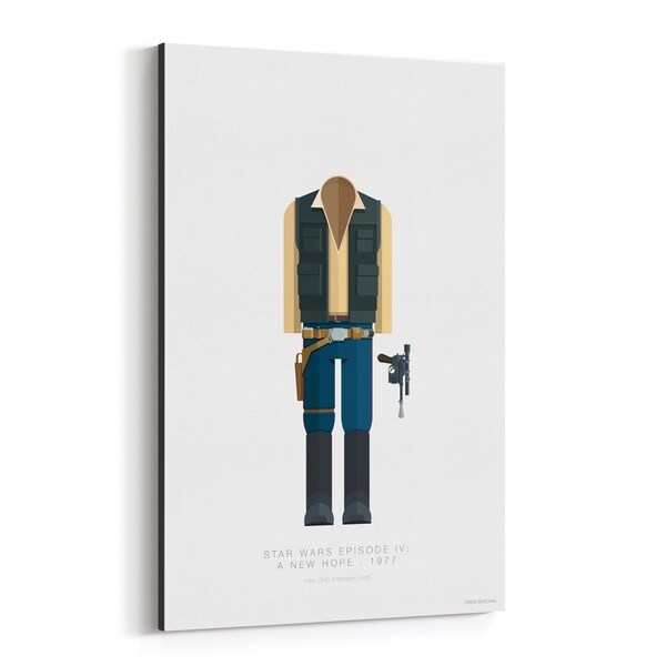 Noir Gallery Star Wars Han Solo Illustration Canvas Wall Art Print