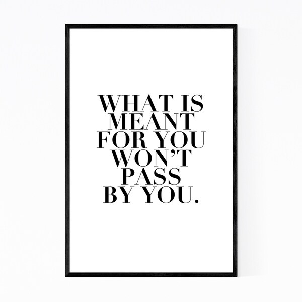 Noir Gallery Motivational Minimal Typography Framed Art Print