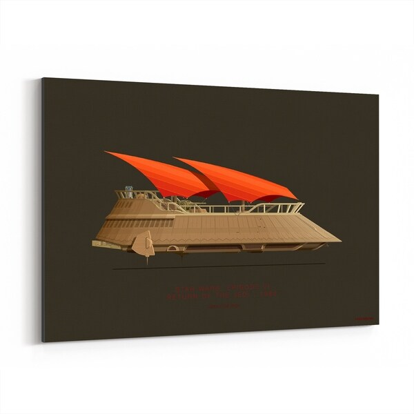 Noir Gallery Star Wars Jabba's Sail Barge Canvas Wall Art Print