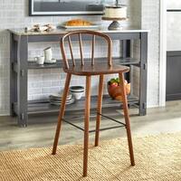 Lifestorey Farmhouse Wood 30-inch Bar Stool