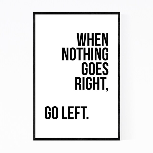 Noir Gallery Motivational Minimal Typography Framed Art Print