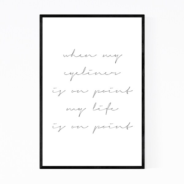 Noir Gallery Fashion Feminine Minimal Typography Framed Art Print