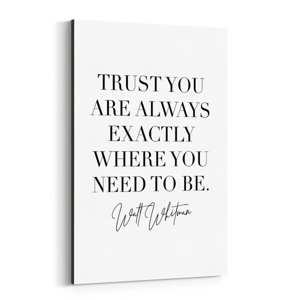 Noir Gallery Walt Whitman Quote Typography Canvas Wall Art Print