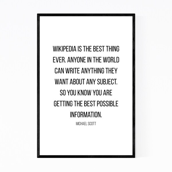 Noir Gallery The Office TV Humor Quote Typography Framed Art Print