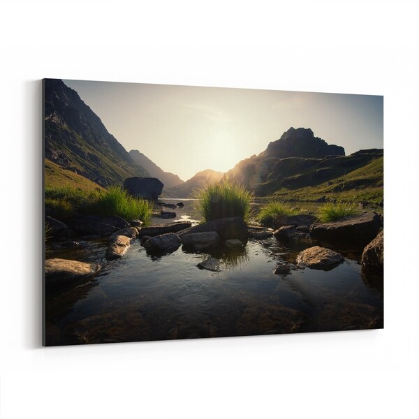 Noir Gallery Norway Mountains Nature Photo Canvas Wall Art Print