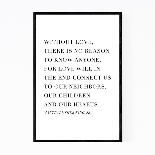 Noir Gallery Martin Luther King Quote Typography Framed Art Print