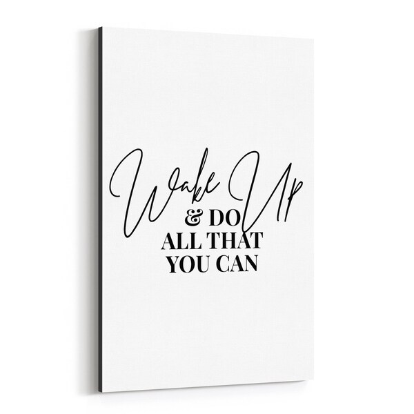 Noir Gallery Motivational Minimal Typography Canvas Wall Art Print