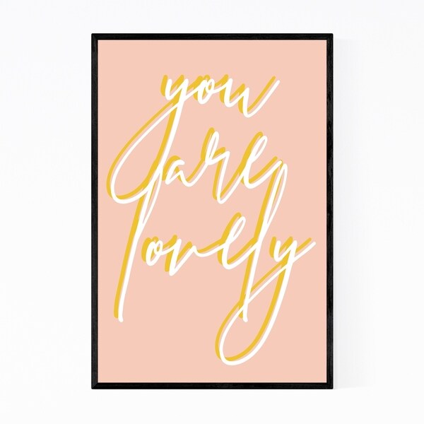 Noir Gallery Motivational Minimal Typography Framed Art Print