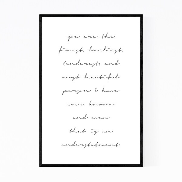 Noir Gallery Motivational Minimal Typography Framed Art Print