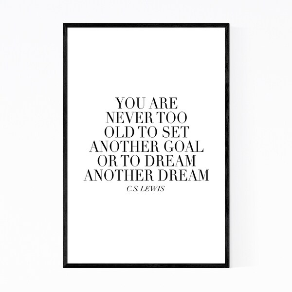 Noir Gallery C.S. Lewis Quote Typography Framed Art Print