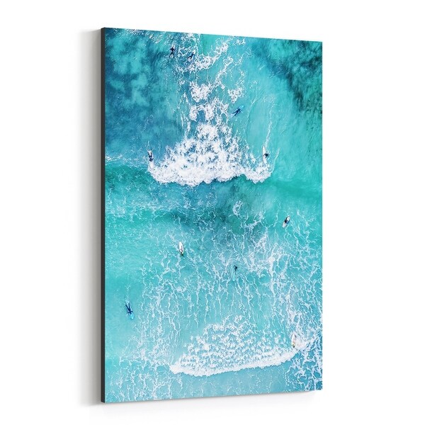 Noir Gallery Vazon Bay Guernsey Aerial Beach Canvas Wall Art Print