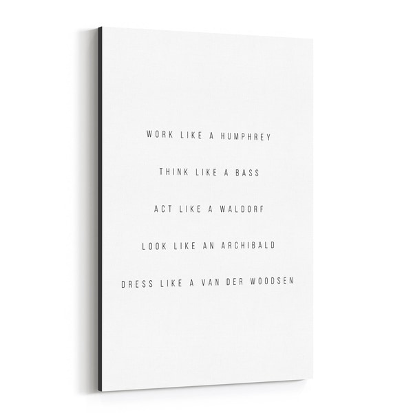 Noir Gallery Fashion Motivational Typography Canvas Wall Art Print