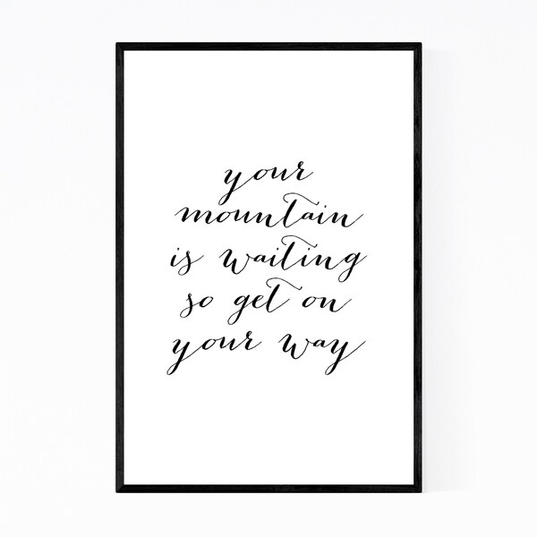 Noir Gallery Motivational Minimal Typography Framed Art Print
