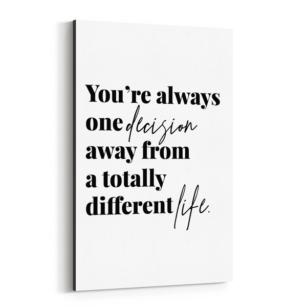 Noir Gallery Motivational Minimal Typography Canvas Wall Art Print