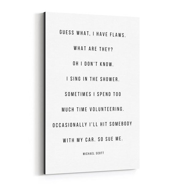 Noir Gallery The Office TV Humor Quote Typography Canvas Wall Art Print