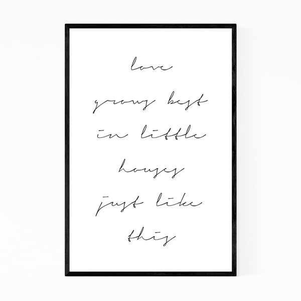 Noir Gallery Motivational Minimal Typography Framed Art Print