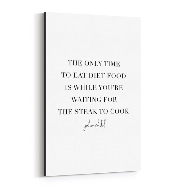 Noir Gallery Julia Child Quote Typography Canvas Wall Art Print