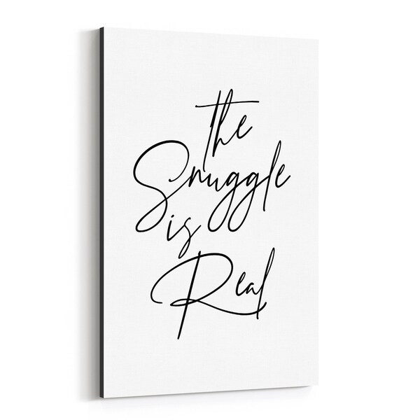 Noir Gallery Self Love Minimal Typography Canvas Wall Art Print