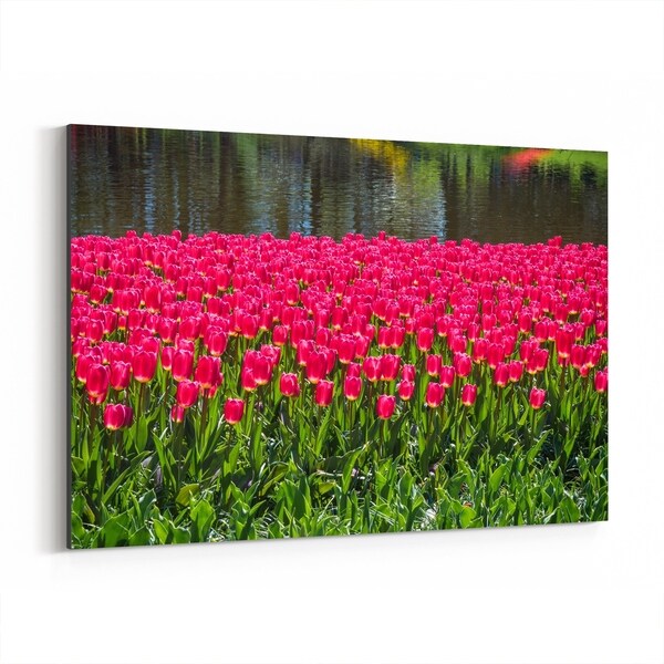 Noir Gallery Keukenhof Netherlands Tulips Photo Canvas Wall Art Print