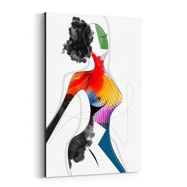 Noir Gallery Abstract Feminine Figurative Painting Canvas Wall Art Print