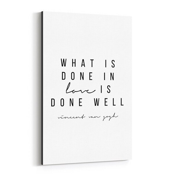 Noir Gallery Van Gogh Quote Typography Canvas Wall Art Print