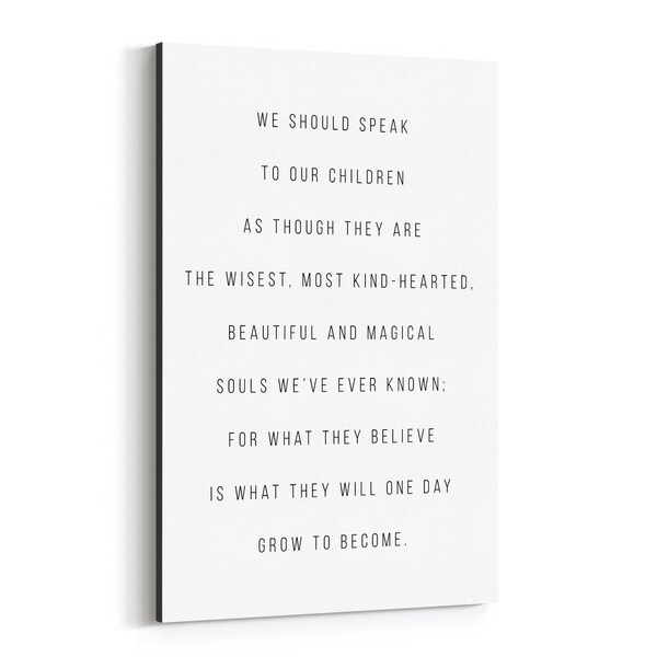 Noir Gallery Motivational Minimal Typography Canvas Wall Art Print