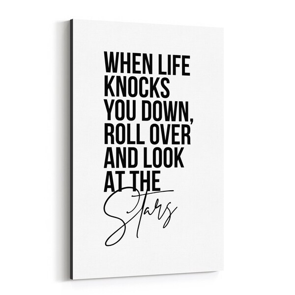 Noir Gallery Motivational Minimal Typography Canvas Wall Art Print