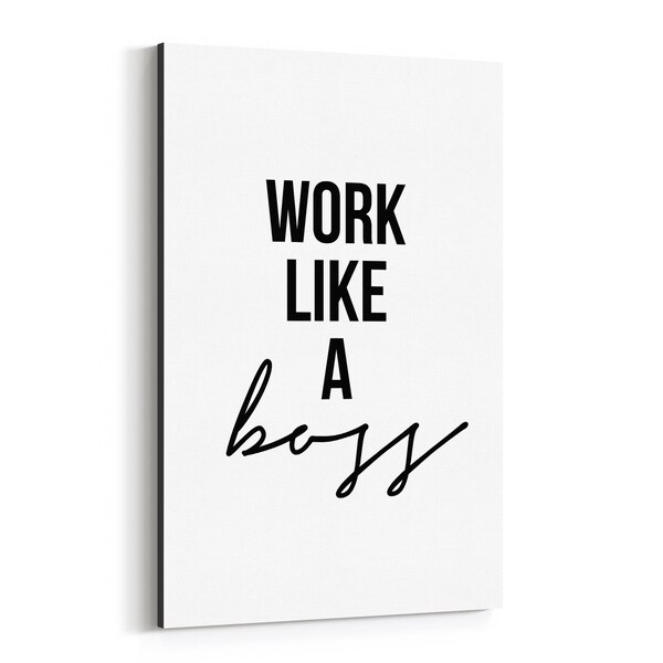Noir Gallery Motivational Minimal Typography Canvas Wall Art Print