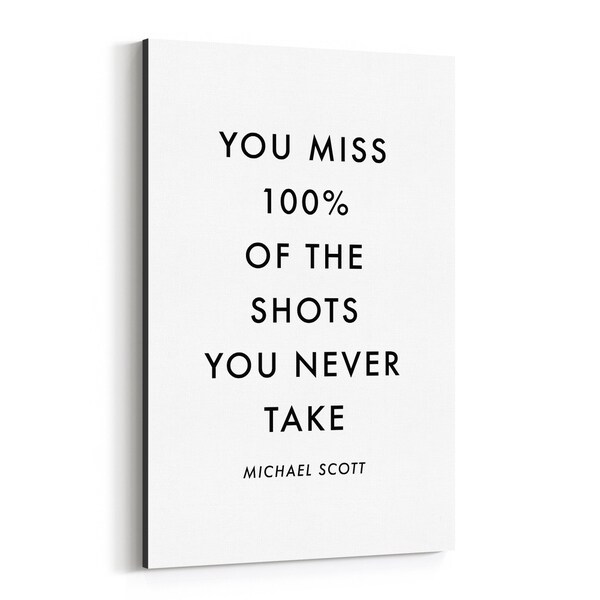 Noir Gallery The Office TV Quote Typography Canvas Wall Art Print