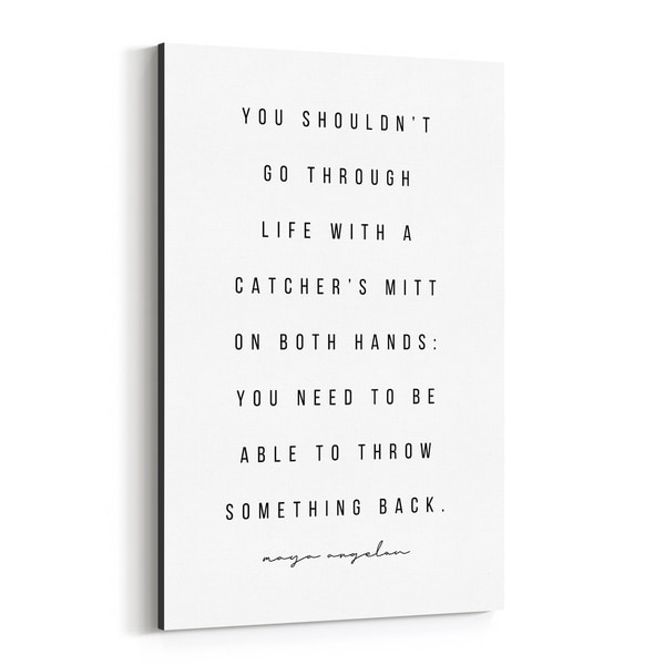 Noir Gallery Maya Angelou Quote Typography Canvas Wall Art Print