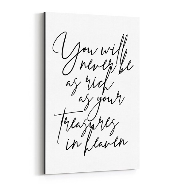Noir Gallery Christianity Minimal Typography Canvas Wall Art Print