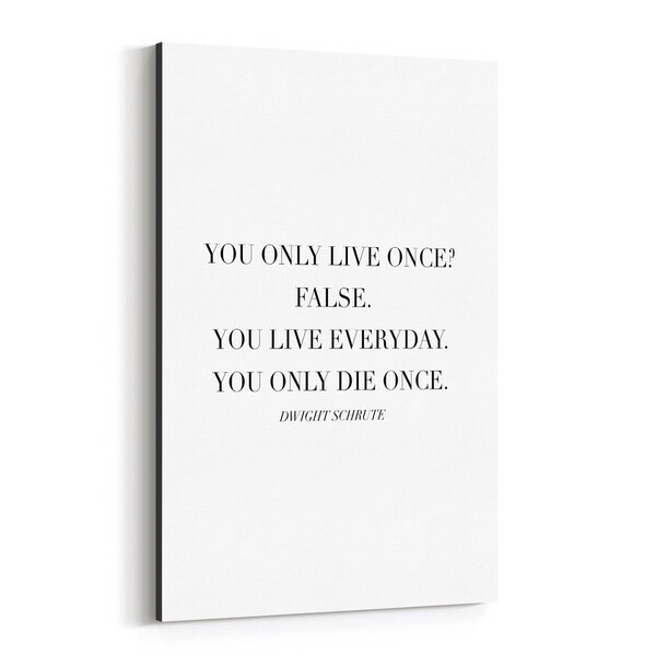 Noir Gallery The Office TV Humor Quote Typography Canvas Wall Art Print